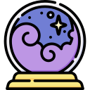 Astrology prediction crystal ball icon